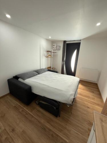 a bedroom with a large bed in a room at Chaleureux Studio Tout Confort in Orléans