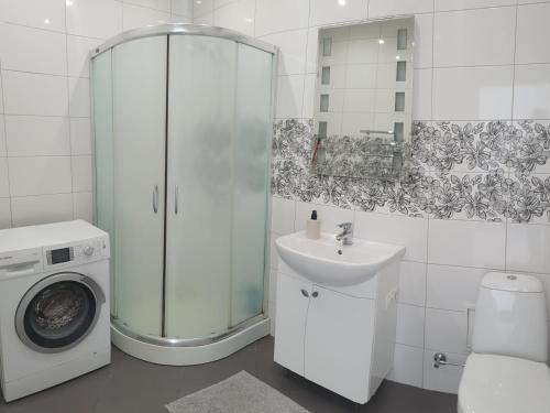 Et badeværelse på Kaunas Center Apartments - K. Mindaugo g.