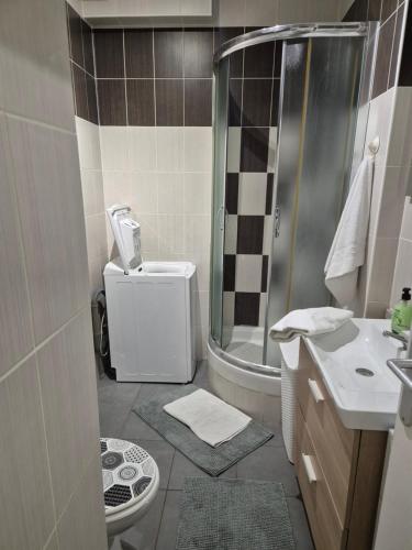 Ένα μπάνιο στο Apartament en bord de mer