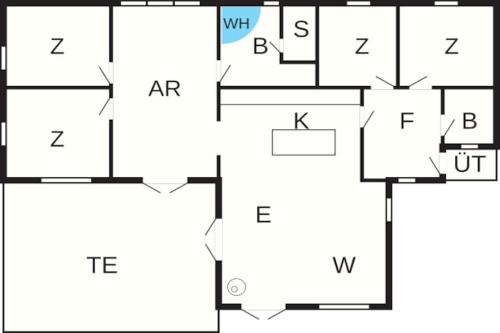 a floor plan of a house at 8 person holiday home in Dannemare-By Traum in Dannemare