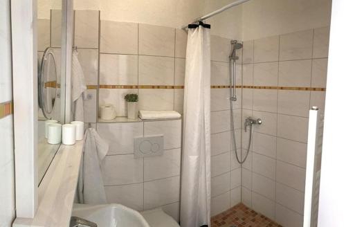 Koupelna v ubytování Am Rundsteg 3