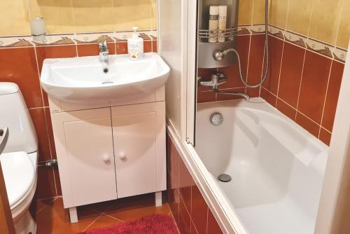 Koupelna v ubytování Nida Amber