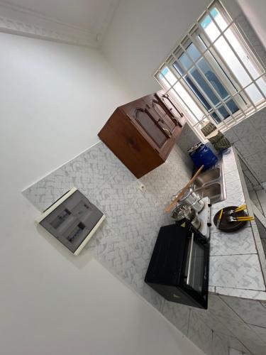 Η κουζίνα ή μικρή κουζίνα στο Hôtel Charles