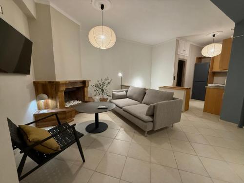 Kuchyň nebo kuchyňský kout v ubytování Komi beach Maisonette
