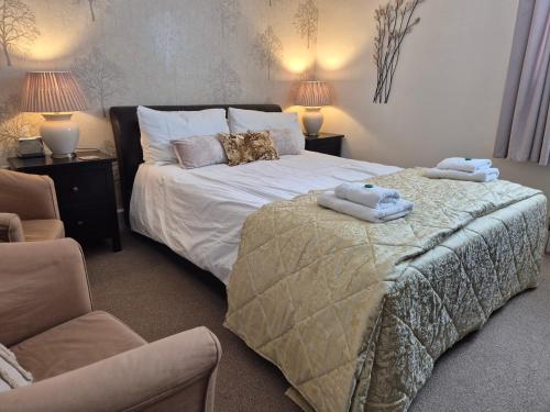 Katil atau katil-katil dalam bilik di Tregarth House