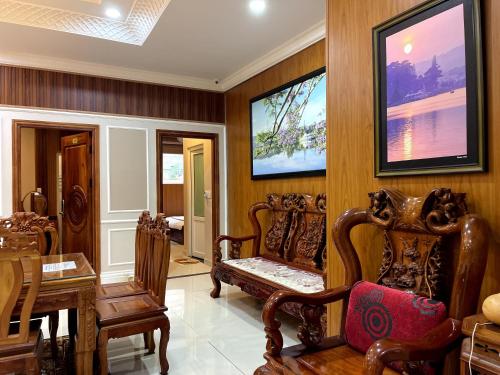 Χώρος καθιστικού στο CĂN HỘ BIỆT LẬP TRONG villa