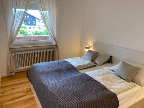 Katil atau katil-katil dalam bilik di Ferienwohnung MehrBlick