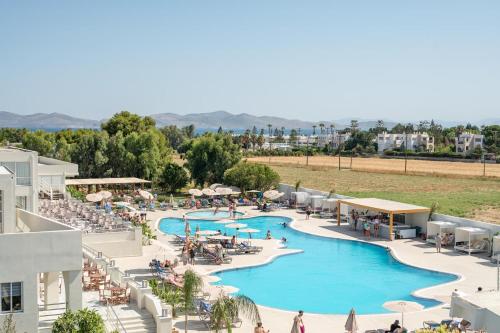 an overhead view of a pool at a resort at Smy Kos Beach & Splash in Mastichari