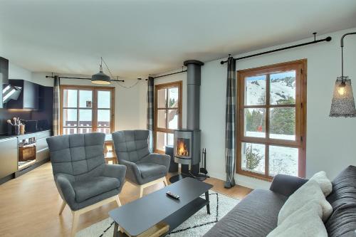 ARC 1950, Appartement 2 chambres, 6 personnes, Exposition Sud, SAUNA, HAMMAM, JACUZZI, PISCINE