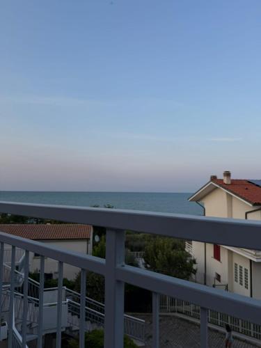 a view of the ocean from a balcony at House with a terrace overlooking the sea in Marina San Vito