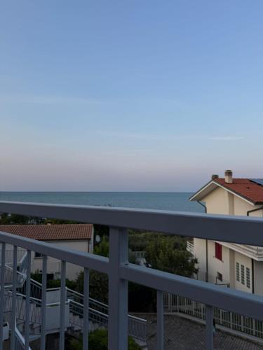 a view of the ocean from a balcony at House with a terrace overlooking the sea in Marina San Vito