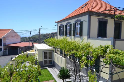 a house with plants on the side of it at Hostel Casal São João in Ribeira Brava