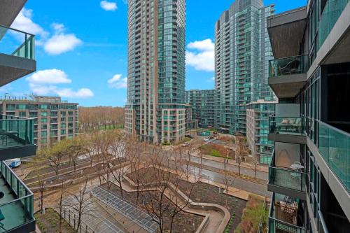 a view of a city with tall buildings at Superior 1Bd & DEN Apartment with Balcony in Toronto