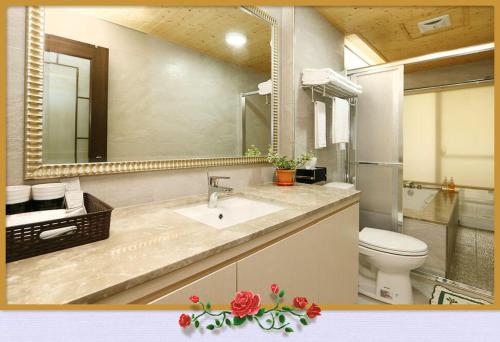Koupelna v ubytování Rose Cottage B&B