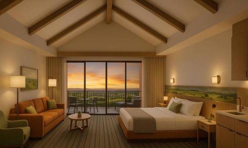 Una cama o camas en una habitación de Appellation Healdsburg