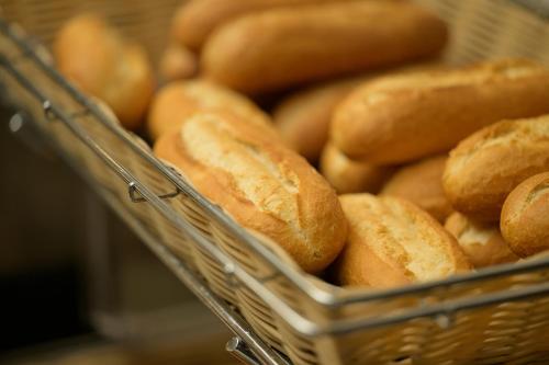 a basket filled with lots of bagels at Atlas Village Brielle in Brielle