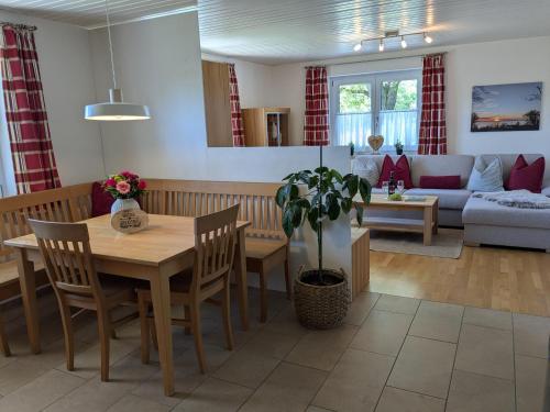 Χώρος καθιστικού στο Ferienwohnung am Krebsbach