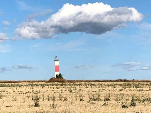a lighthouse in the middle of a field at 10 person holiday home in Marstal-By Traum in Marstal