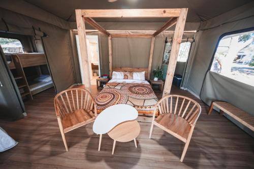 Χώρος καθιστικού στο Tathra Beach Eco Camp