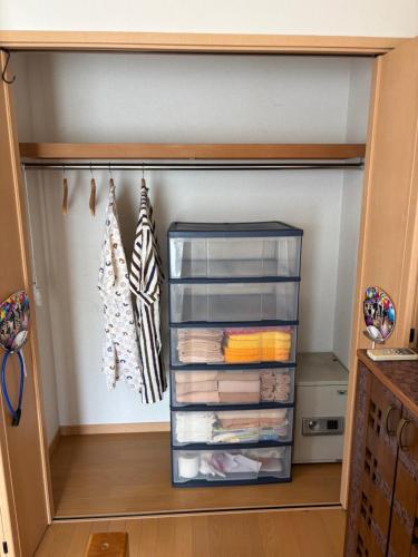 a closet filled with lots of items at 覚羅中央区別荘101室 in Chiba