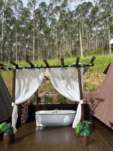 Zahrada ubytování Chalé Estância do Coruja