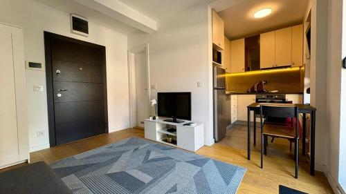 Kuchyň nebo kuchyňský kout v ubytování Belgrade Terrace Apartment