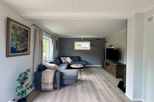 TV a/nebo společenská místnost v ubytování Oceanview Escape Lofoten