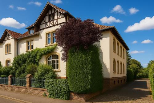 a house with ivy on the side of it at Ruhig in zentraler Lage mit Villen-Flair in Bad Kreuznach