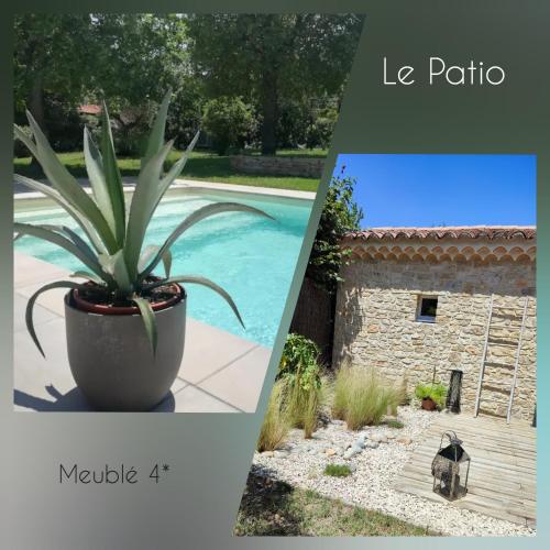 Le Patio 4*. SPA, jardin, piscine en provence, proche Grignan