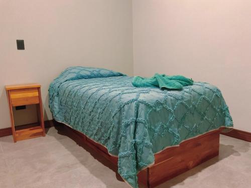 Giường trong phòng chung tại Casa Brisa house in the mountains 15 minutes from the beach