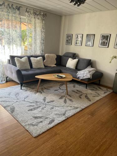 Χώρος καθιστικού στο Top ausgestattete Ferienwohnung in Neresheim