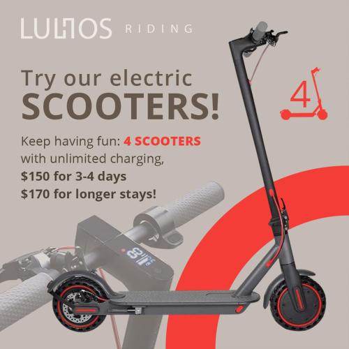 a flyer for the electric scooter store at Perfect Location House in Miami Pool & Jacuzzi L43 in Miami