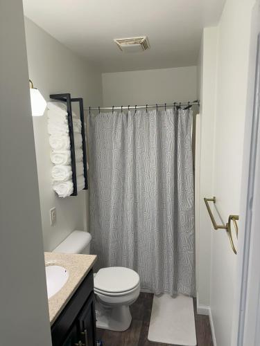 Et badeværelse på Boutique Studio Apartment