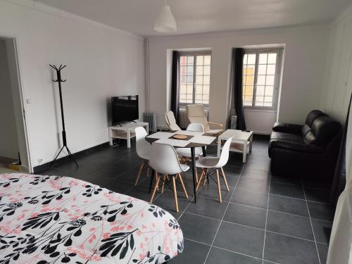 Χώρος καθιστικού στο O'Couvent - Appartement 222 - 1 chambre - 71 m2 - Deuxième étage