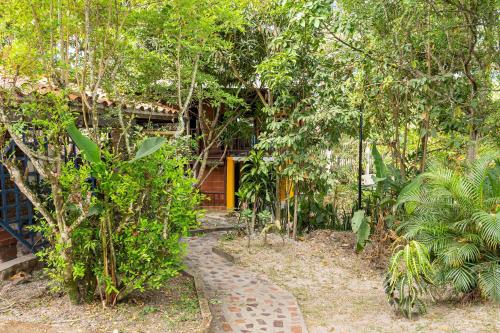 a path in front of a house with trees at El susurro del agua exclusiva - natural in Ibagué