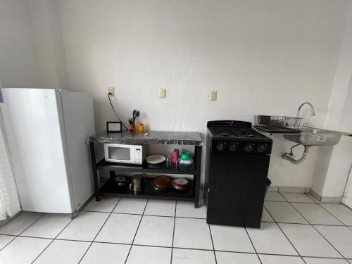 Kuchyň nebo kuchyňský kout v ubytování Departamento Cobre