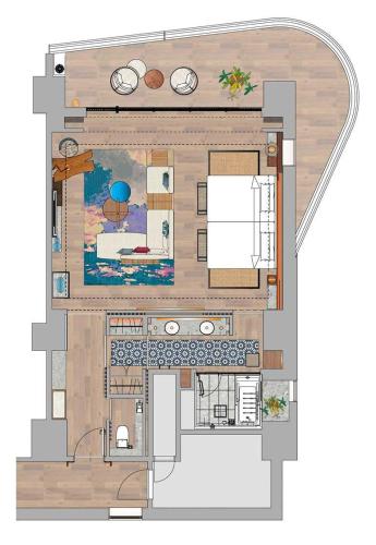 Půdorys ubytování Okinawa Prince Hotel Ocean View Ginowan