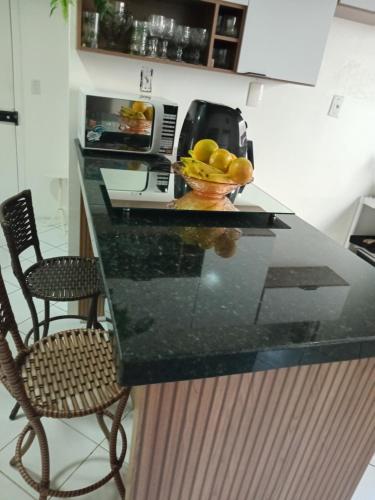 Η κουζίνα ή μικρή κουζίνα στο Apartamento alugo ampla suíte em Belém, Pará com vista panorâmica