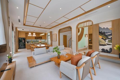 Гостиная зона в Elyday Villa - Bai Khem Beach, Phu Quoc