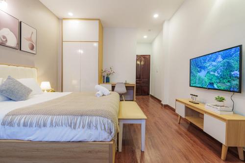 TV/Unterhaltungsangebot in der Unterkunft Private 5-6BRs house - Walk to BenThanh, BuiVien by Gon De Home