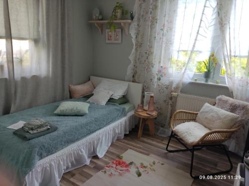 Ruang duduk di gemütliches Einzelzimmer von Privat, frisch renoviert