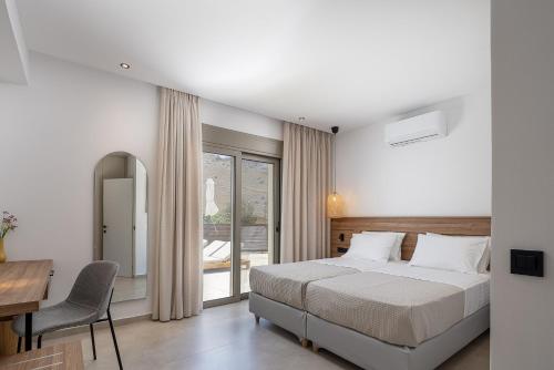 Ένα ή περισσότερα κρεβάτια σε δωμάτιο στο Imbros Villas I "Free" Heated Pools in mountains!