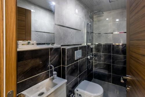 Koupelna v ubytování Aspendos Suites Konyaaltı Apart