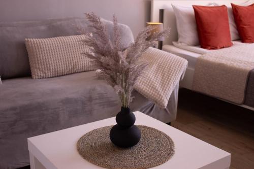 Postel nebo postele na pokoji v ubytování Lyra Apartment