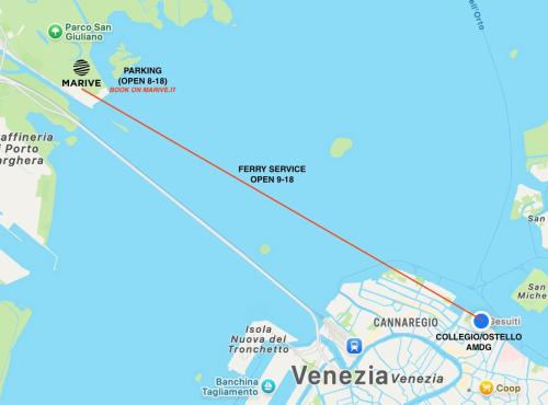 a map of vancouver island with a red line connecting it to the mainland at Collegio AMDG in Venice
