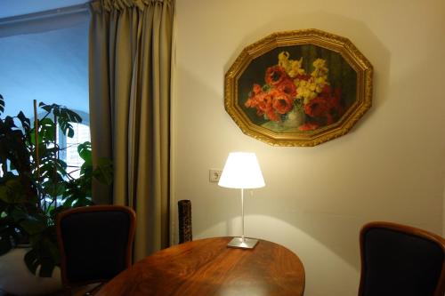 Ruang duduk di Schlossapartment in Blankensee