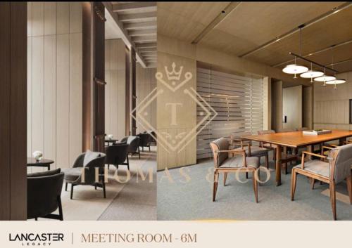 a dining room with a table and chairs at Lancaster Legacy Executive Apartments in Ho Chi Minh City
