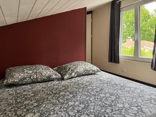 Postel nebo postele na pokoji v ubytování La Piôle du Lac