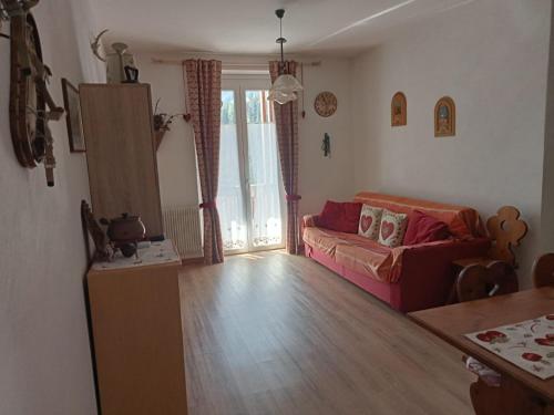 Χώρος καθιστικού στο Casa Bergamo Auronzo