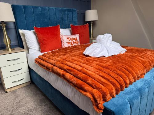 Ένα ή περισσότερα κρεβάτια σε δωμάτιο στο Brinkburn House Beautiful Sleeps 8 Home